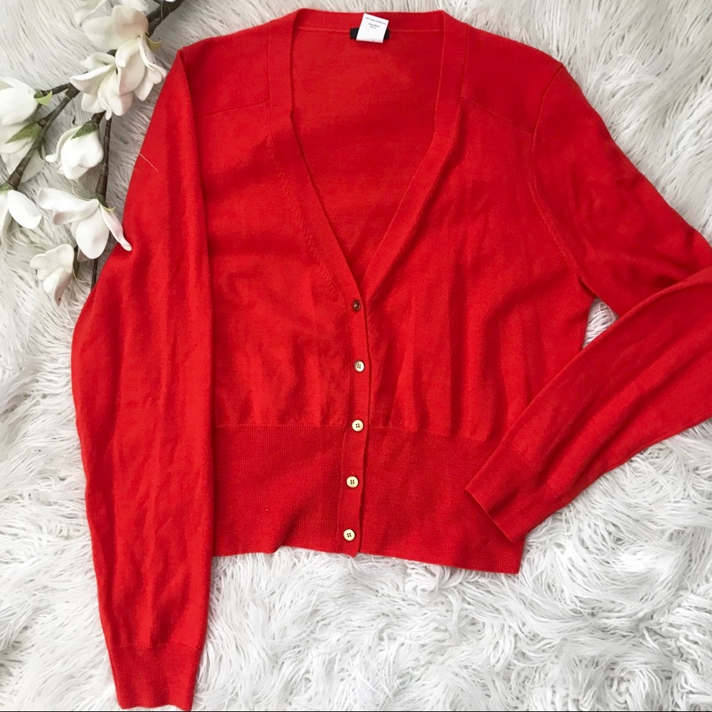 Jcrew merino v-neck cardigan- size L